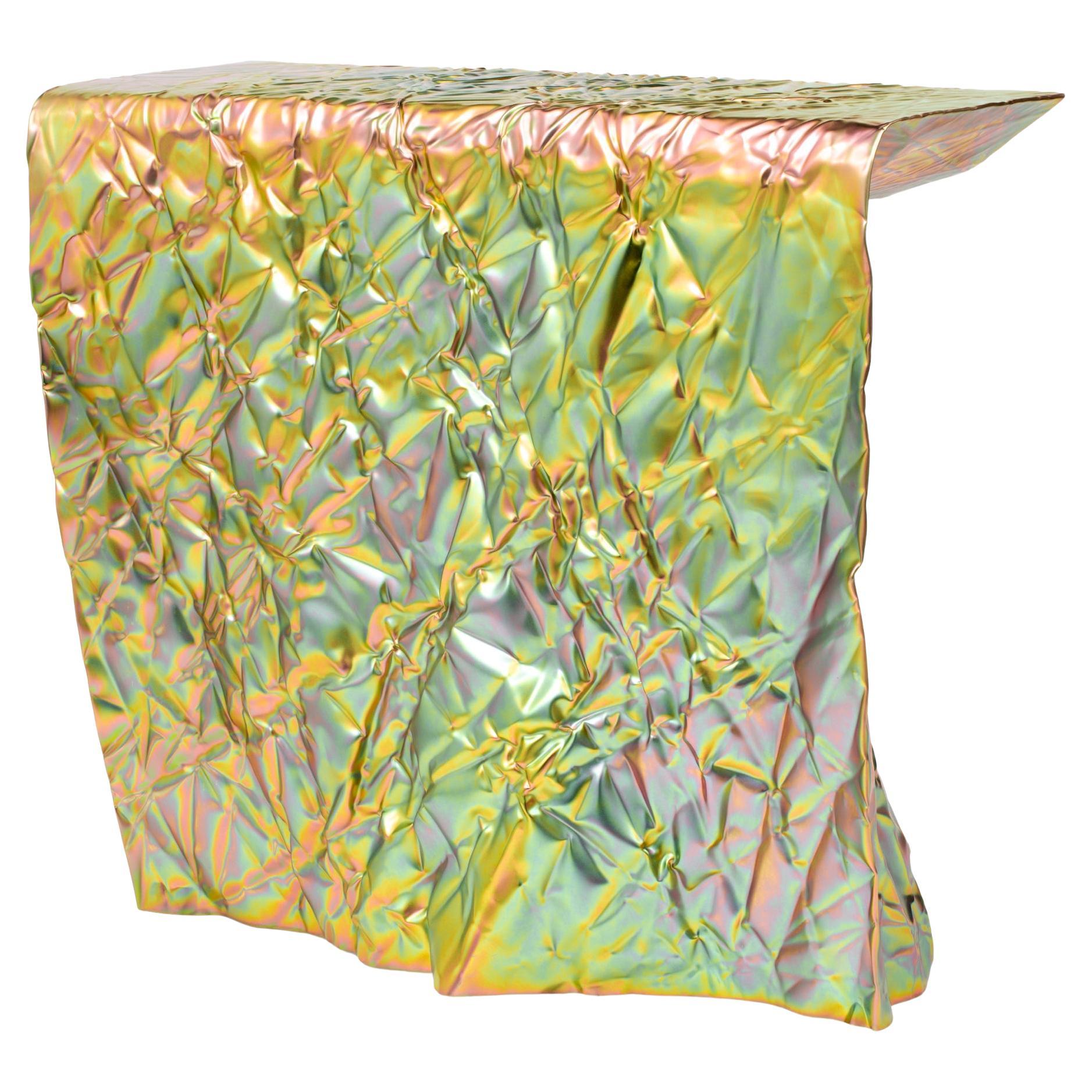 Christopher Prinz "Wrinkled Console" in Yellow Iridescent 'Raw' For Sale