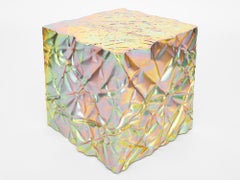 Christopher Prinz Geknickter Würfeltisch in Raw Yellow Iridescent