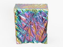 Christopher Prinz „Wrinkled Stool“ in Regenbogenschillerndem Regenbogenschliff ( Poliert)