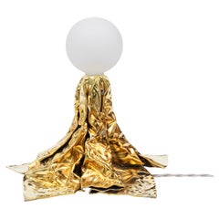 Christopher Prinz “Wrinkled Table Lamp” in Brass Finish
