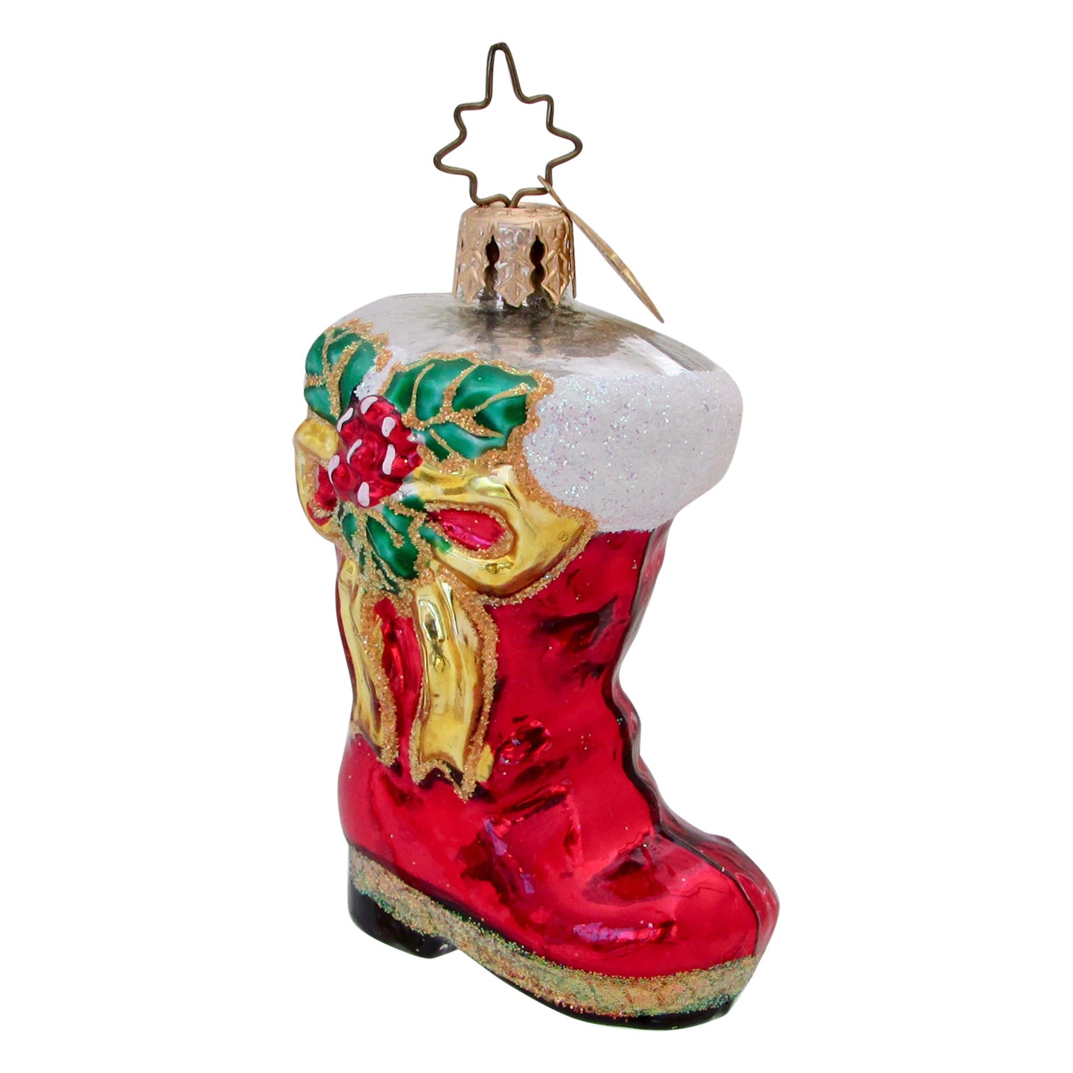 Christopher Radko Little Gems Ruby Bootie Christmas Ornament
