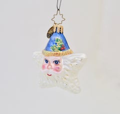 Christopher Radko Shine On Santa Blue Christmas Ornament