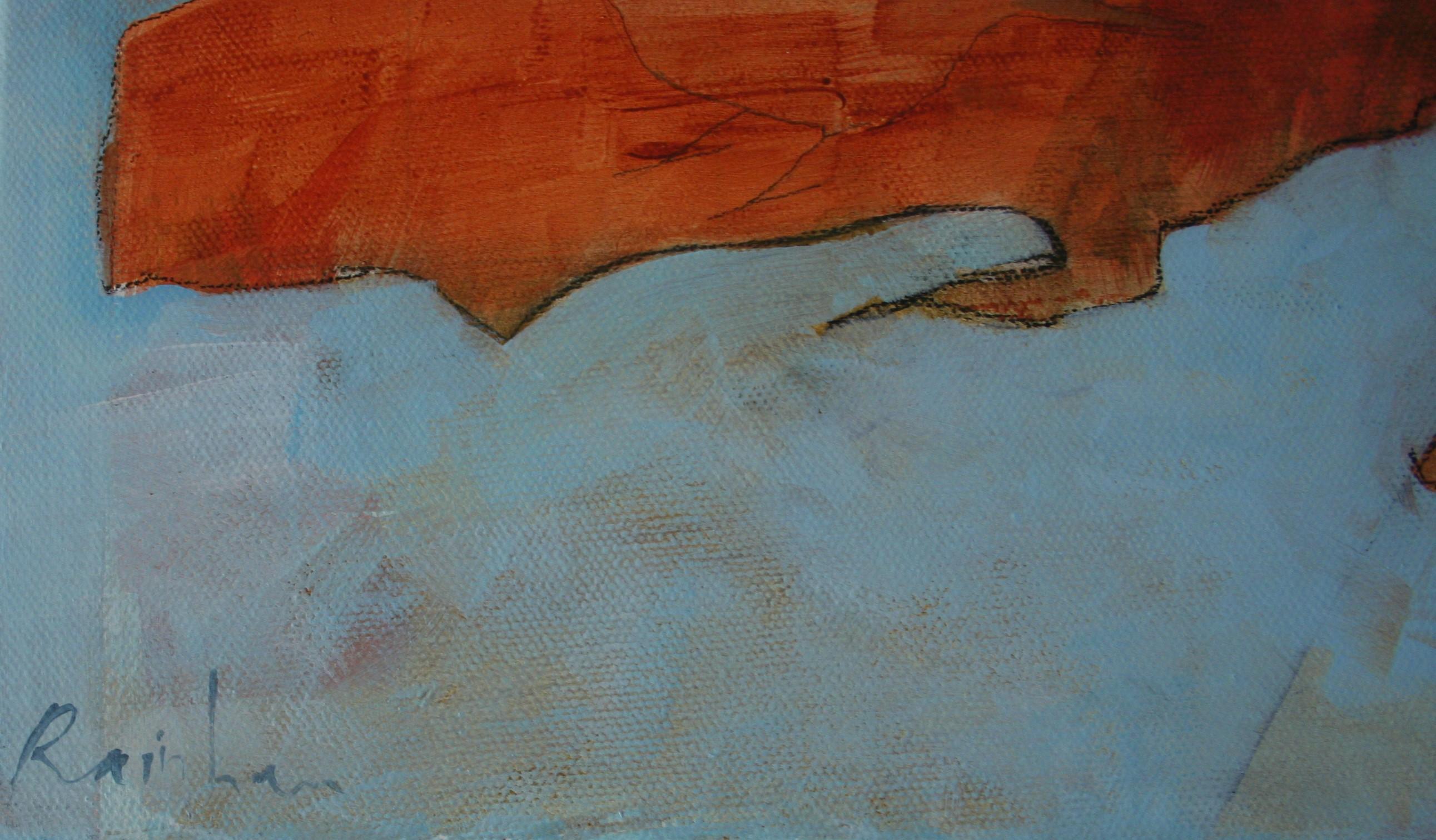 Belmont Brook - Gris Animal Painting par Christopher Rainham