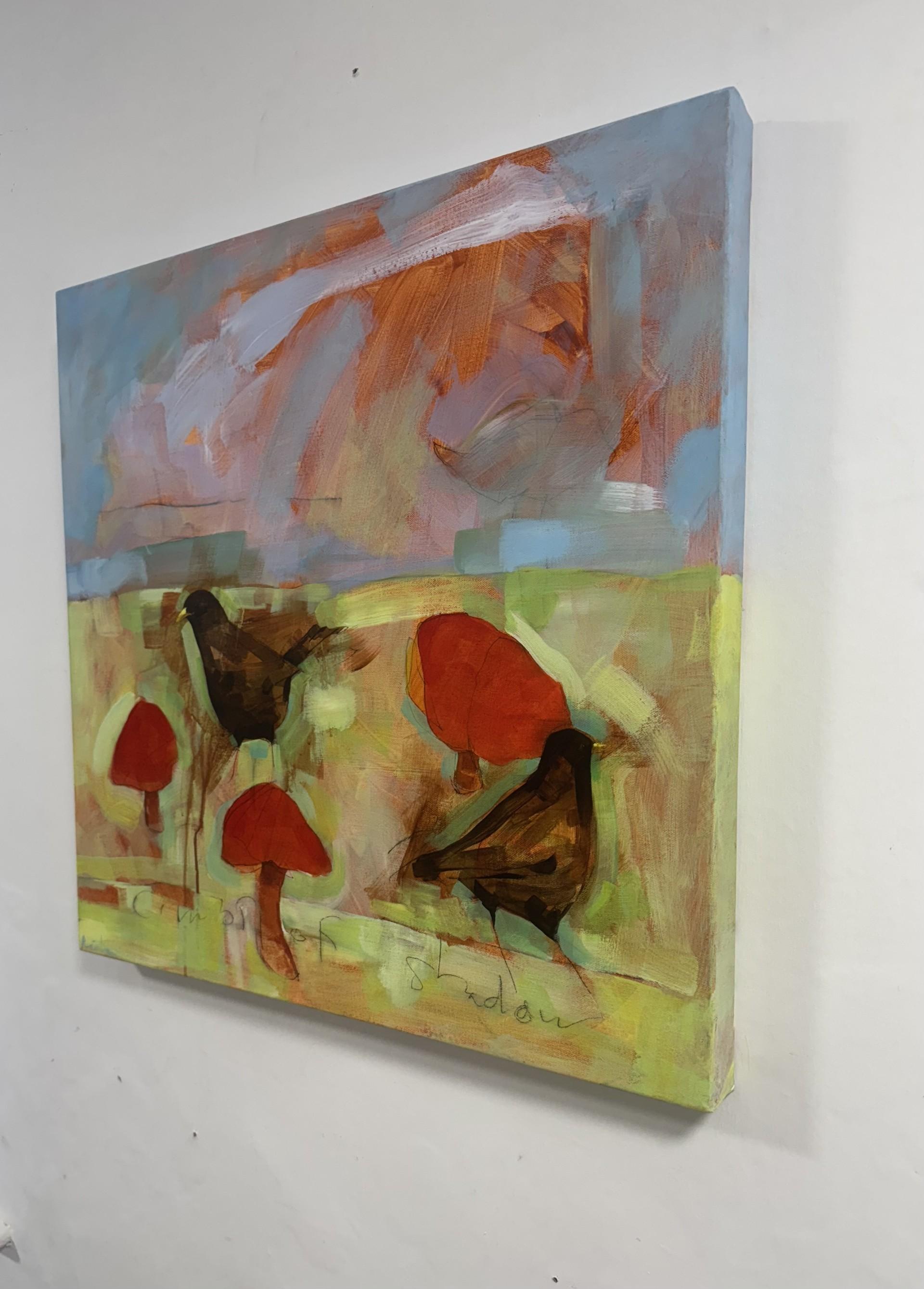 Crumbs of Shadow - Abstract Impressionist Painting by Christopher Rainham