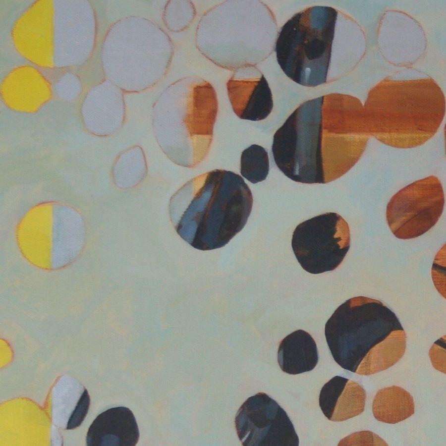 On Wind and Stone - Contemporary Sea Birds & Coastal Landscape - Painting by Christopher Rainham