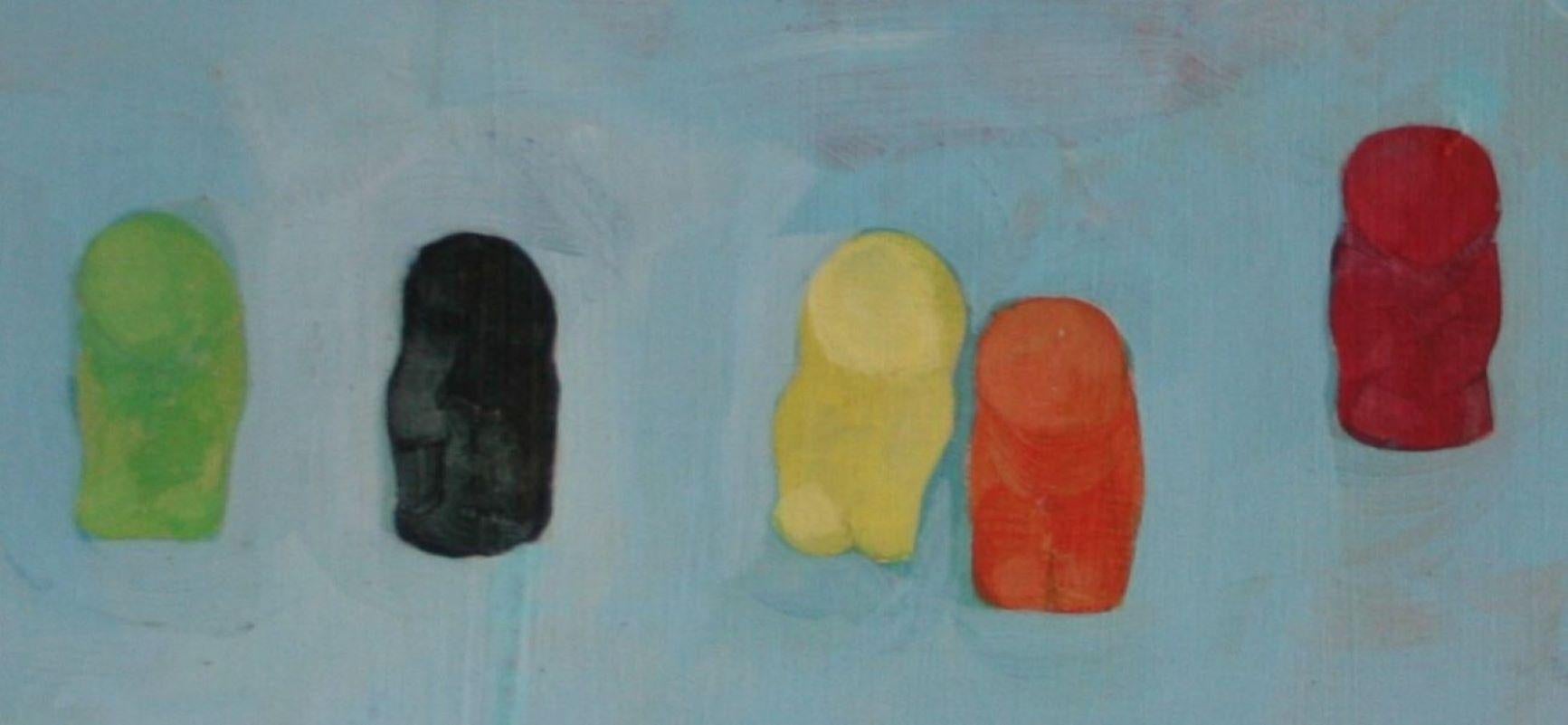Peace Babies - Contemporary semi abstract painting  - Painting by Christopher Rainham