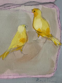 Serin - Contemporary semi abstract painting birds