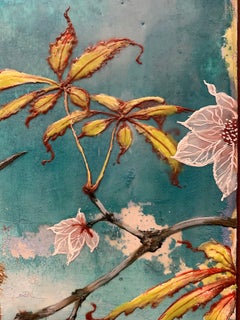 Enkaustik-Gemälde mit Hummervogel ohne Titel