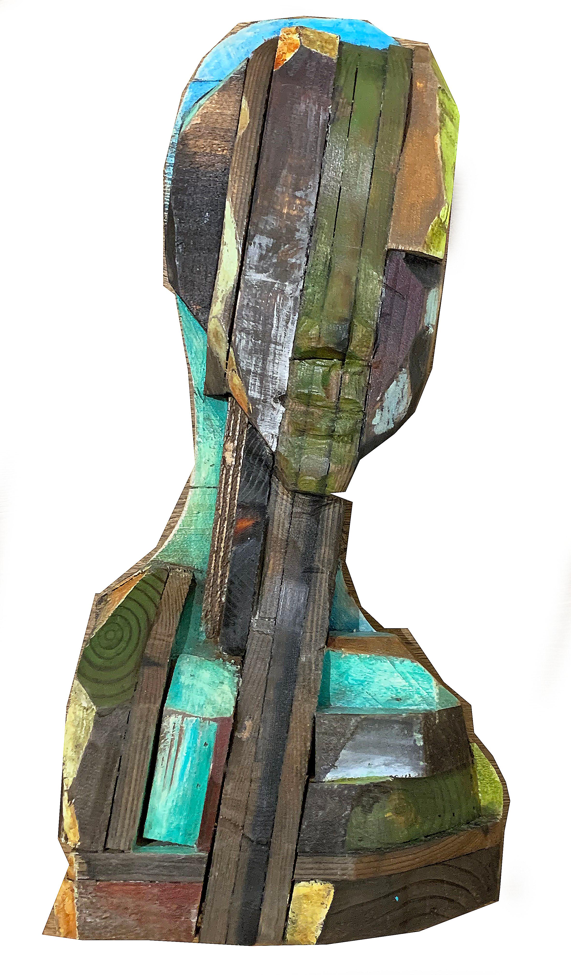 Chris Reilly Figurative Sculpture - Leaning