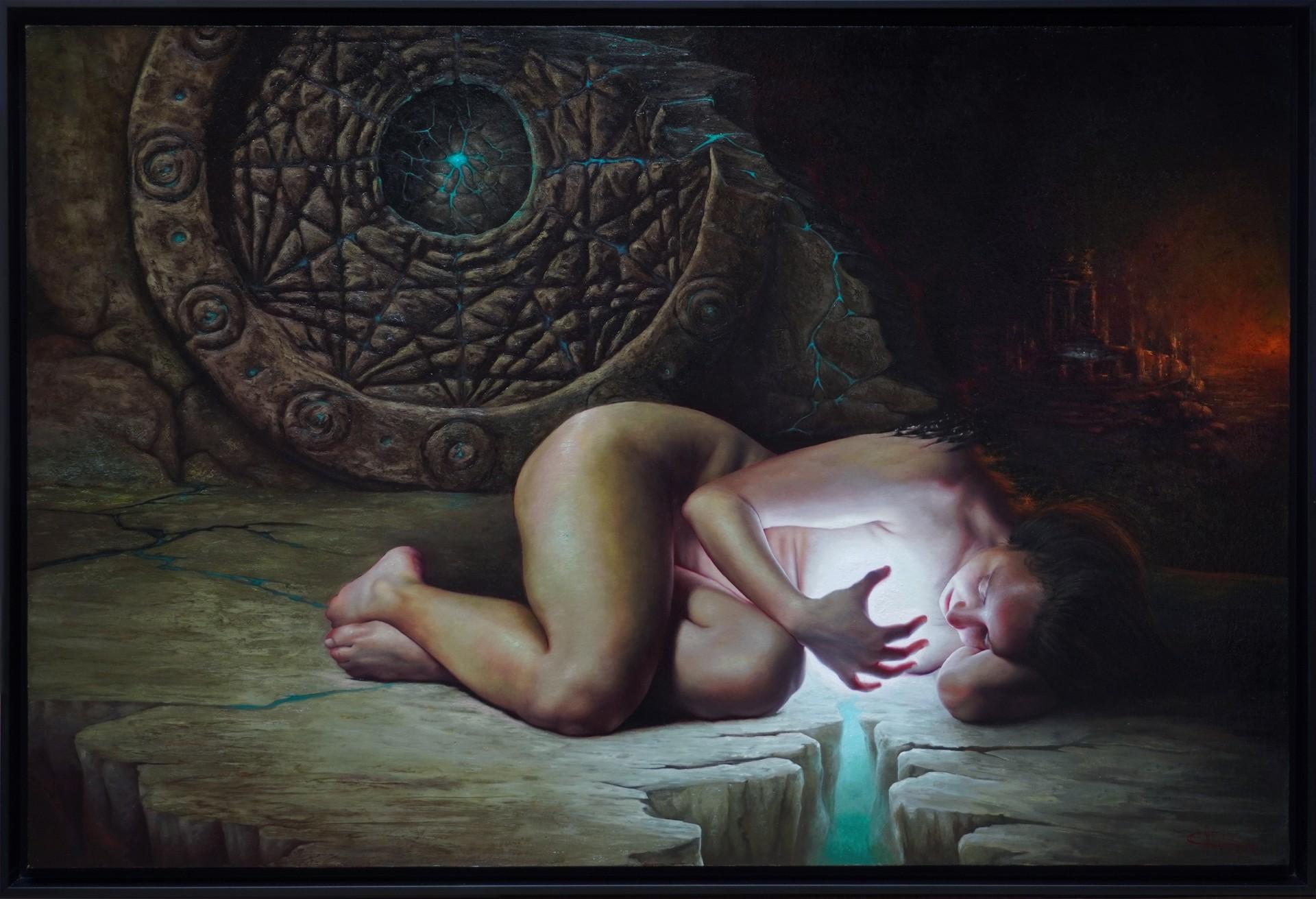 Rune - Painting by Christopher Remmers