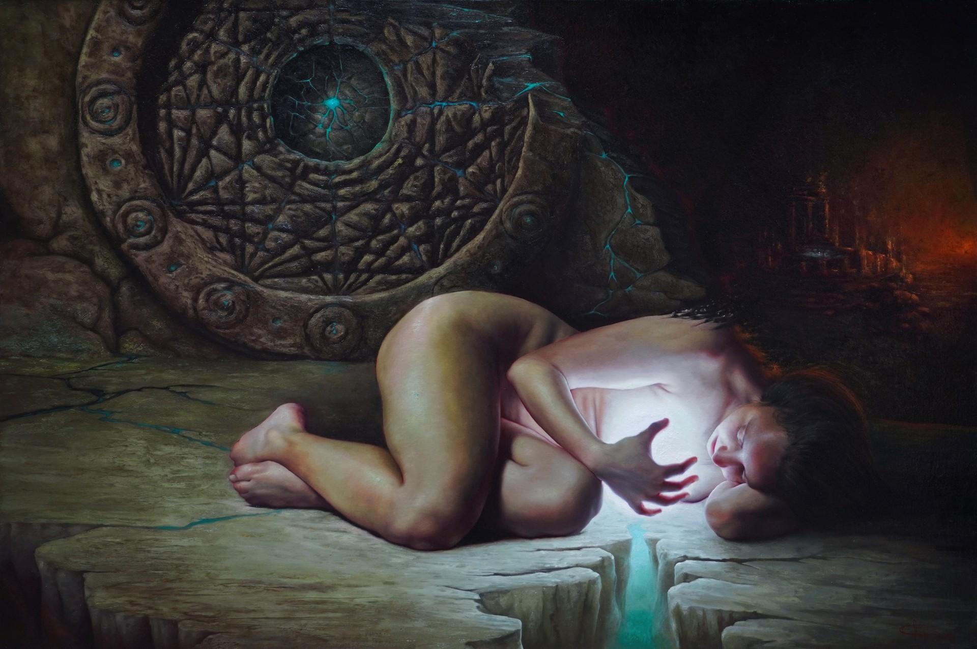 Christopher Remmers Nude Painting - Rune