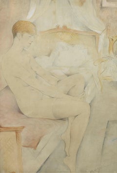 Nude Study in a Bedroom by Christopher Richard Wynne Nevinson ARA (1889-1946)