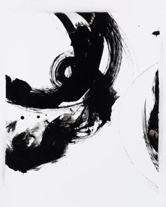 Lotan VII -  Contemporary abstract black and white ink painting