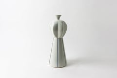 Christopher Riggio, Tall Striped Vase, 2020, Earthenware, Glass