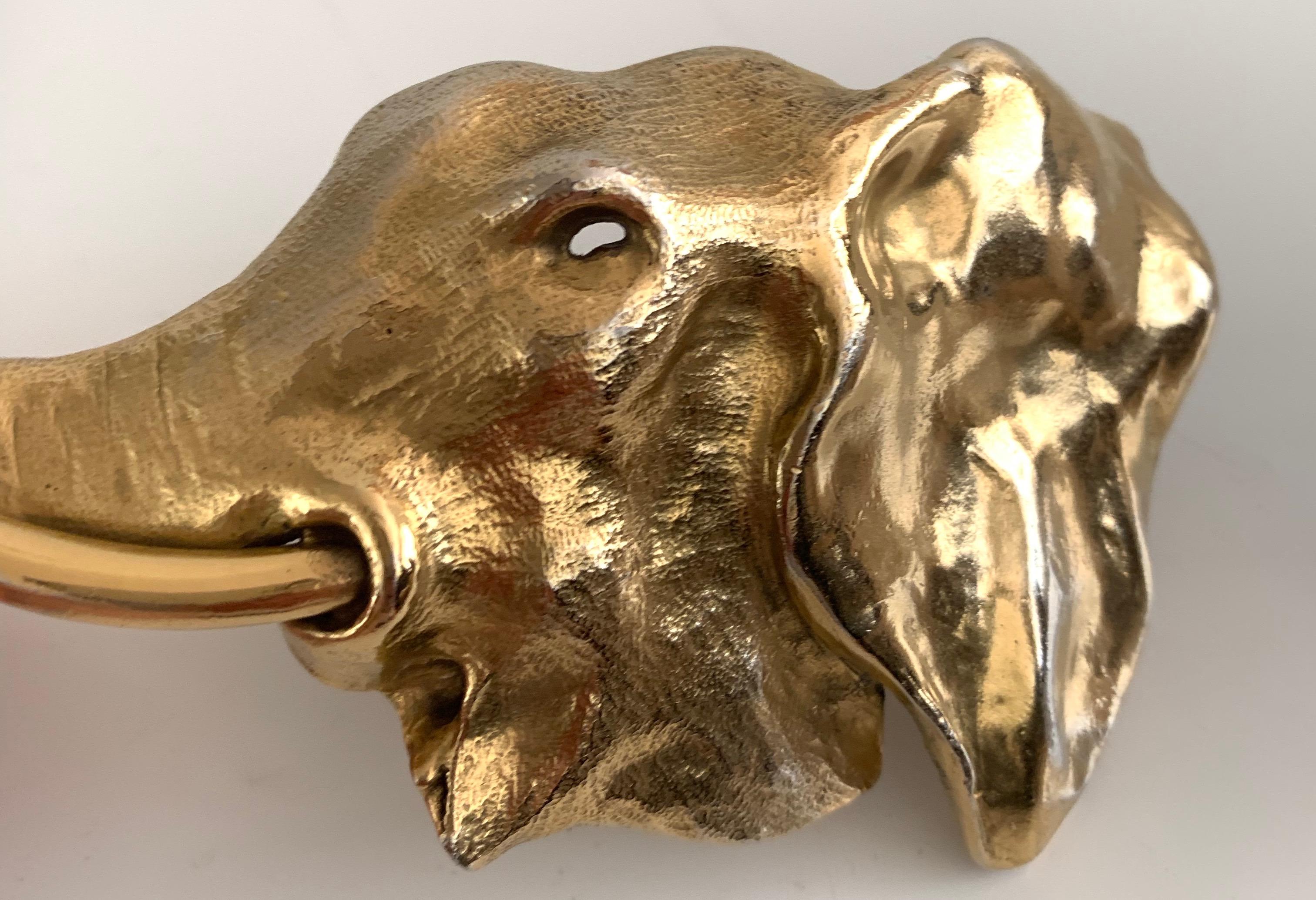 Christopher Ross 1980 Gold Elephant Buckle.  For Sale 9