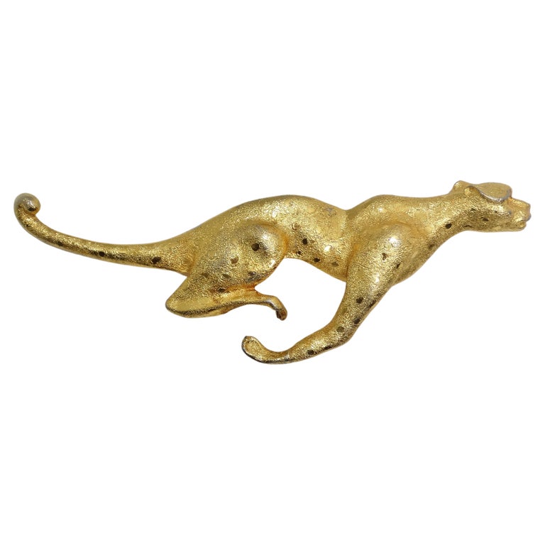 Christopher Ross 1992 Gold Plated Cheetah Belt Buckle Thumbprint Signed VTG Rare Rare Gold Plated Christopher Ross Panther Belt - Etsy main image 4