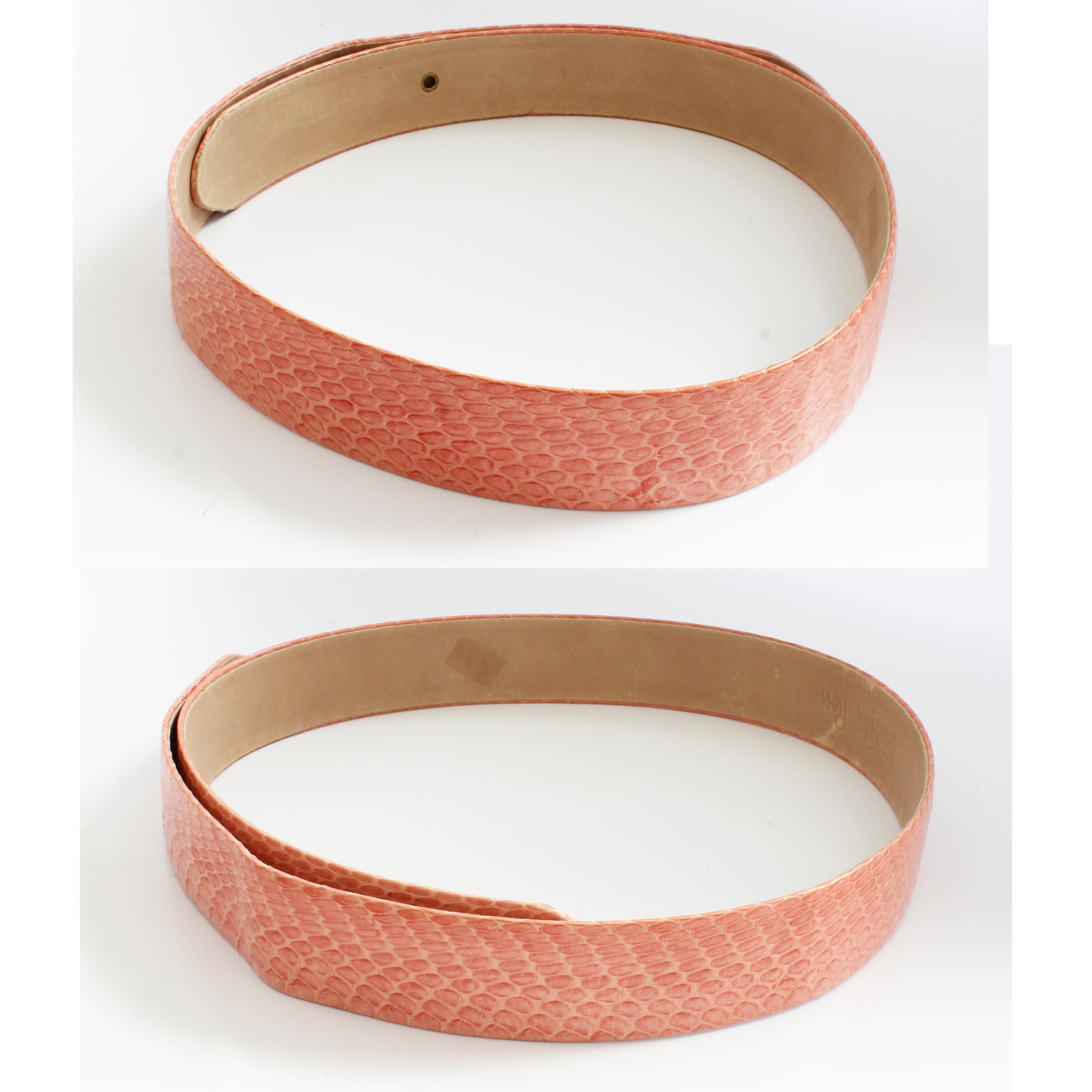 Christopher Ross Boucle de Ceinture Butterfly Massive 8in L with Snakeskin Strap 1980 en vente 4