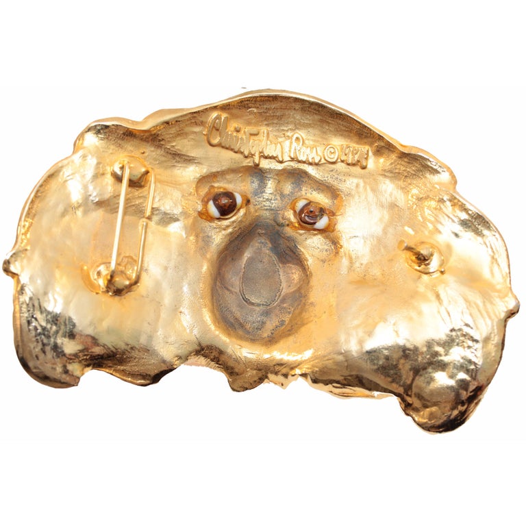 Fibbia Per Cintura In Argento Antico Con Testa Di Leone: Design - Foto 2