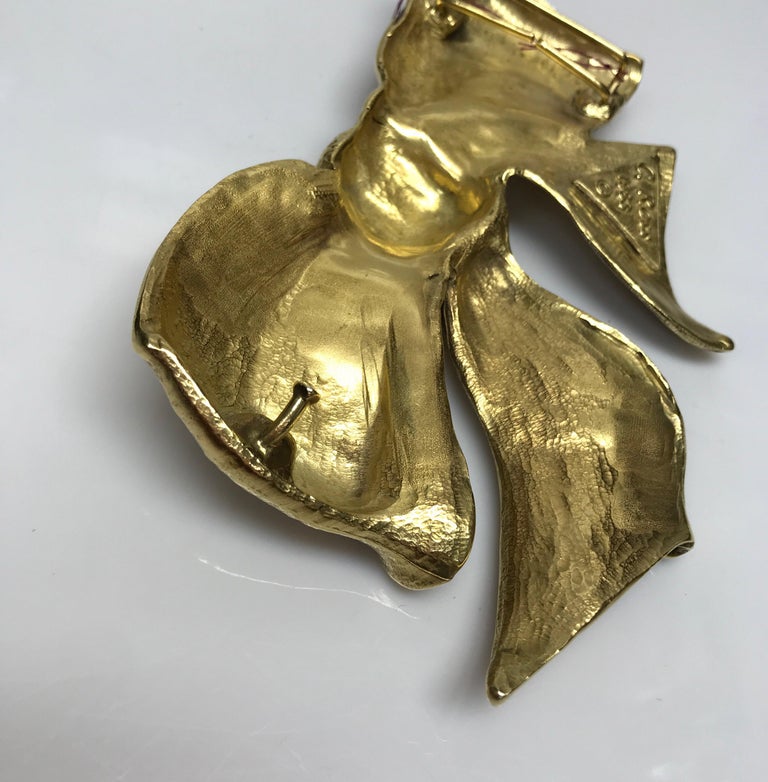 Christopher Ross Gold Bow Belt Buckle 1983 at 1stDibs  display picture 1