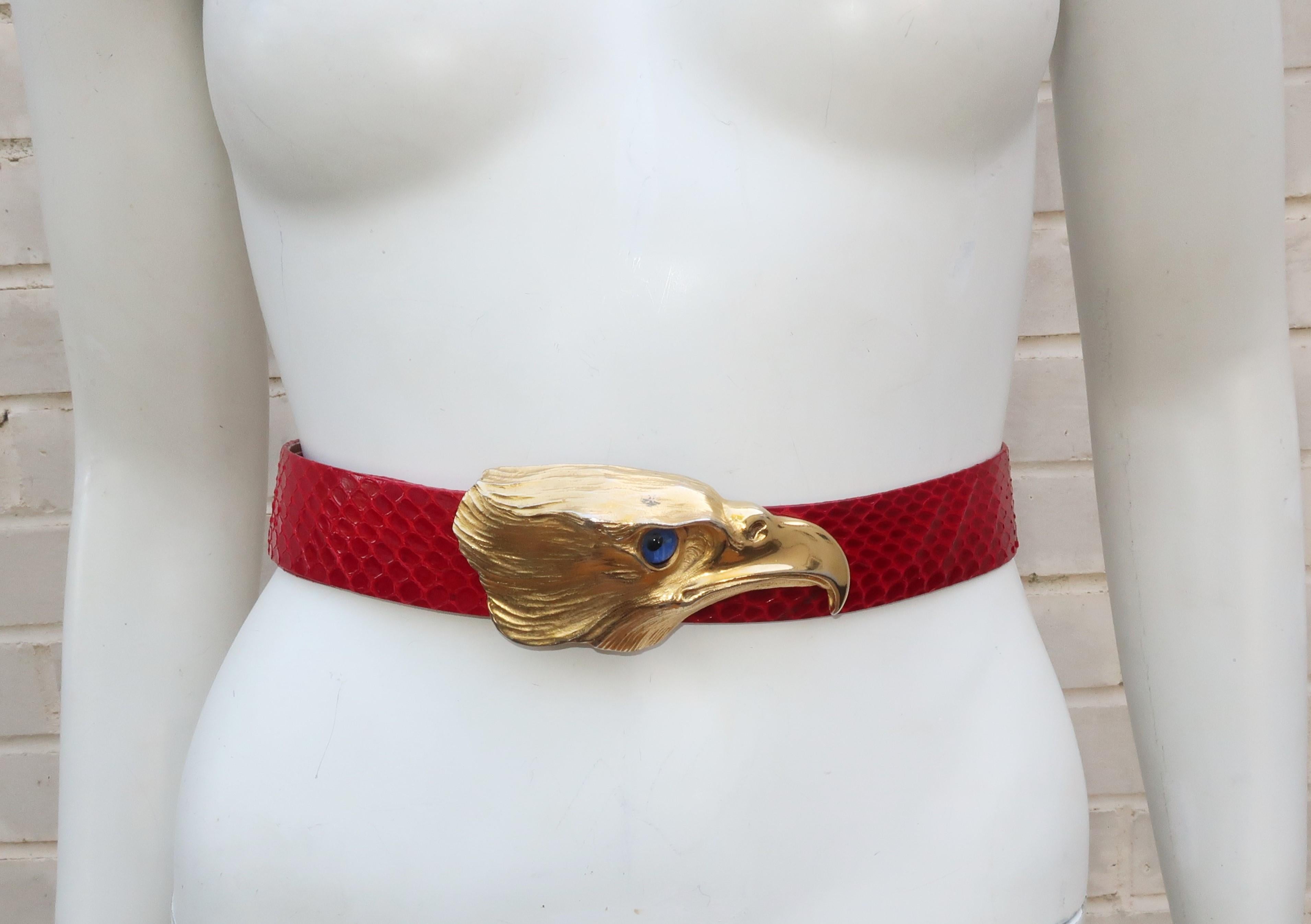 gold eagle belt buckle