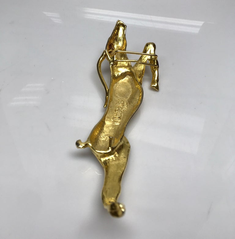 Christopher Ross Gold Large Reindeer Vintage Buckle-1986 For  display picture 2
