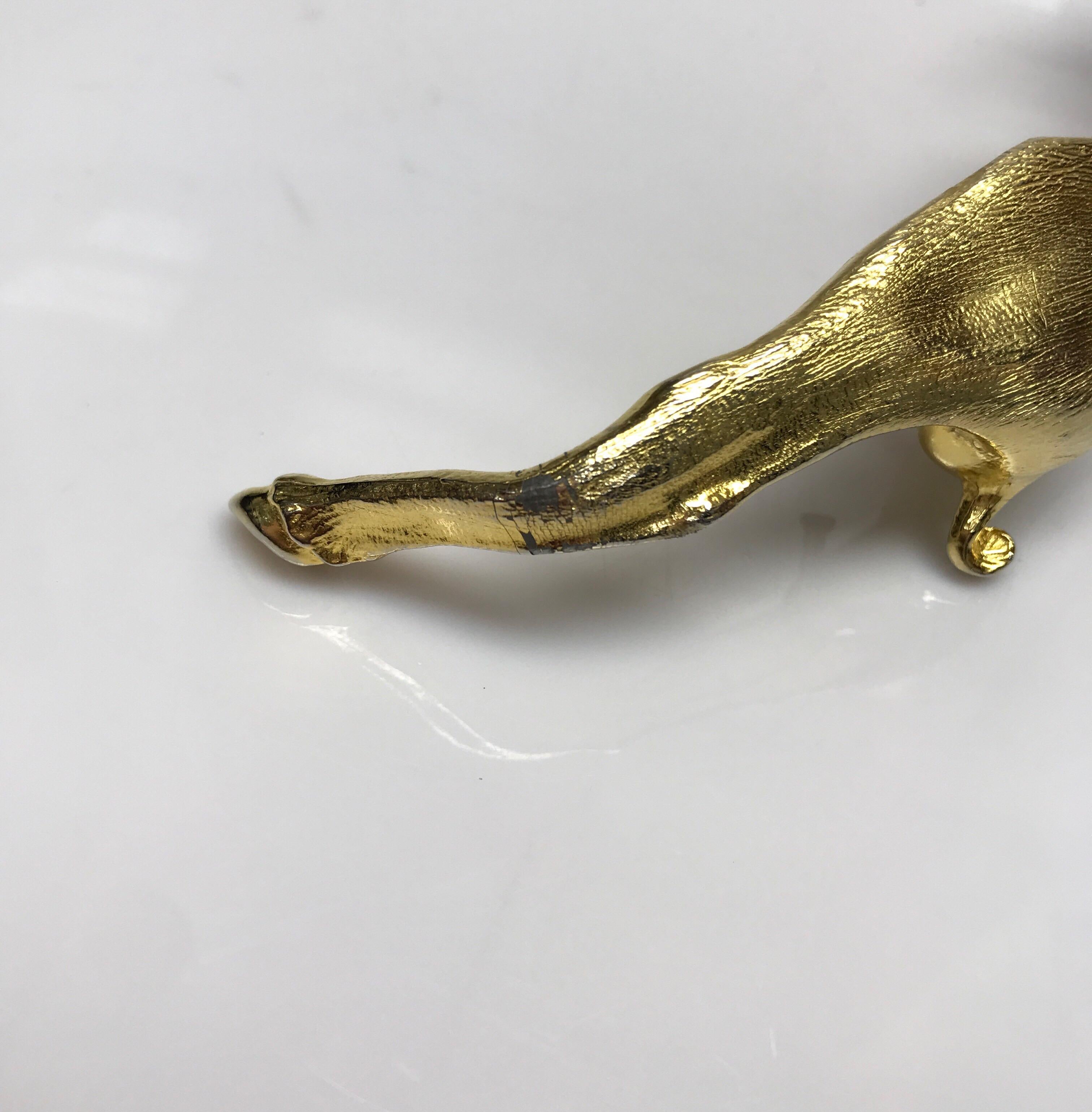 Christopher Ross Gold Large Reindeer Vintage Buckle-1986 In Good Condition In West Palm Beach, FL