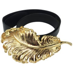 Christopher Ross Large Feather Buckle With Belt, 1985