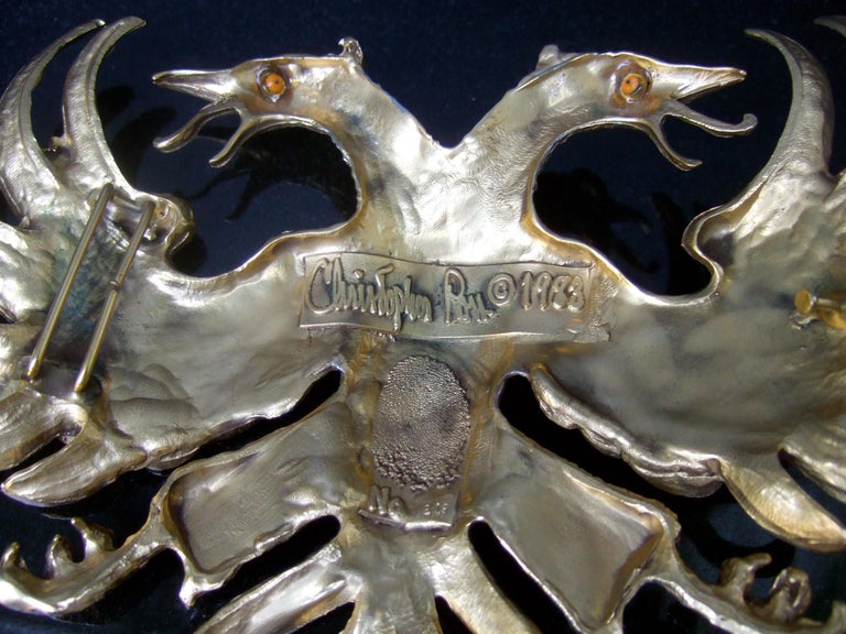 Christopher Ross Massive 24k Gold Plated Double Headed Eagle  display picture 2