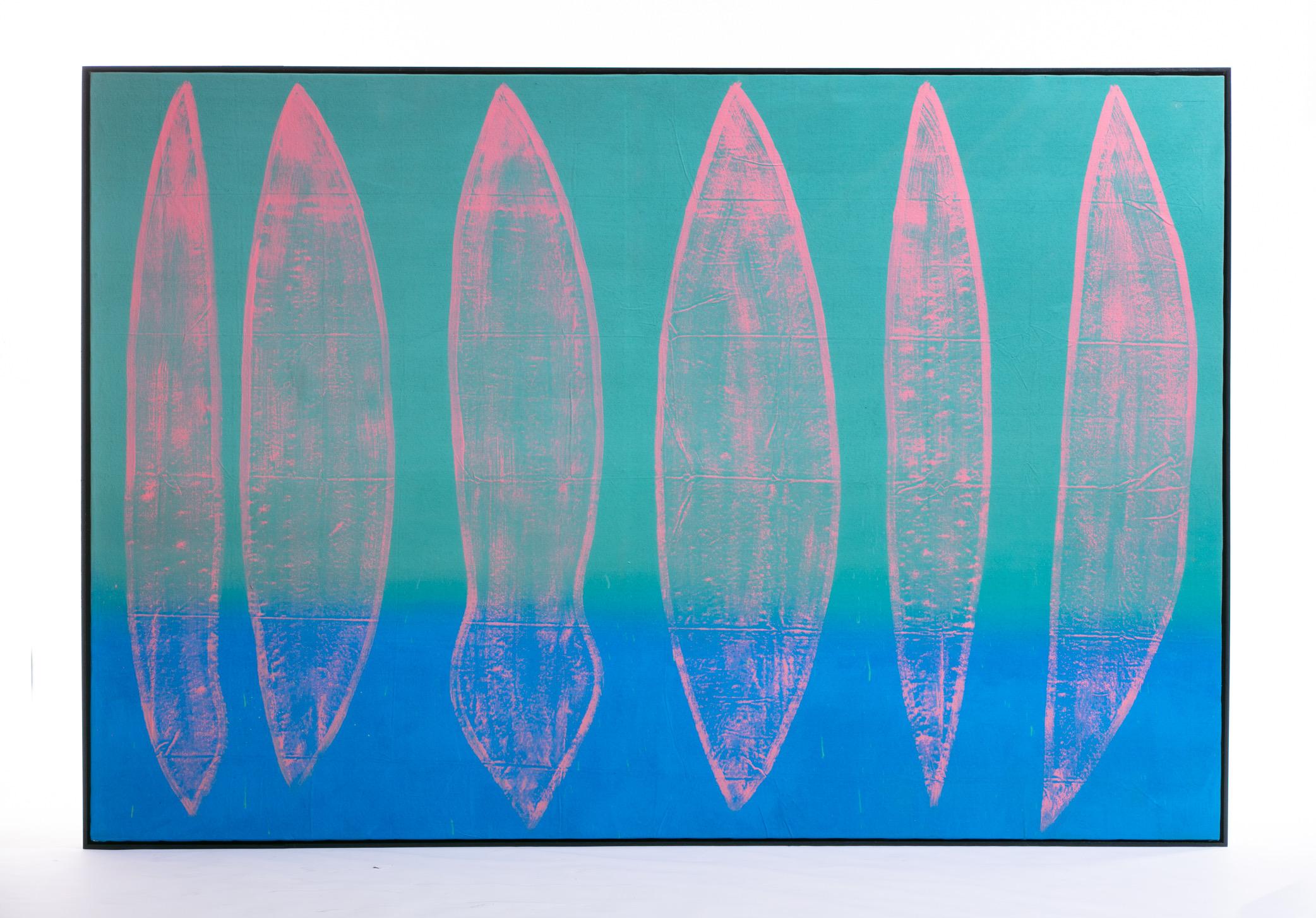 Environs spatiaux : Rising bleu - Abstrait Art par Christopher Ruess