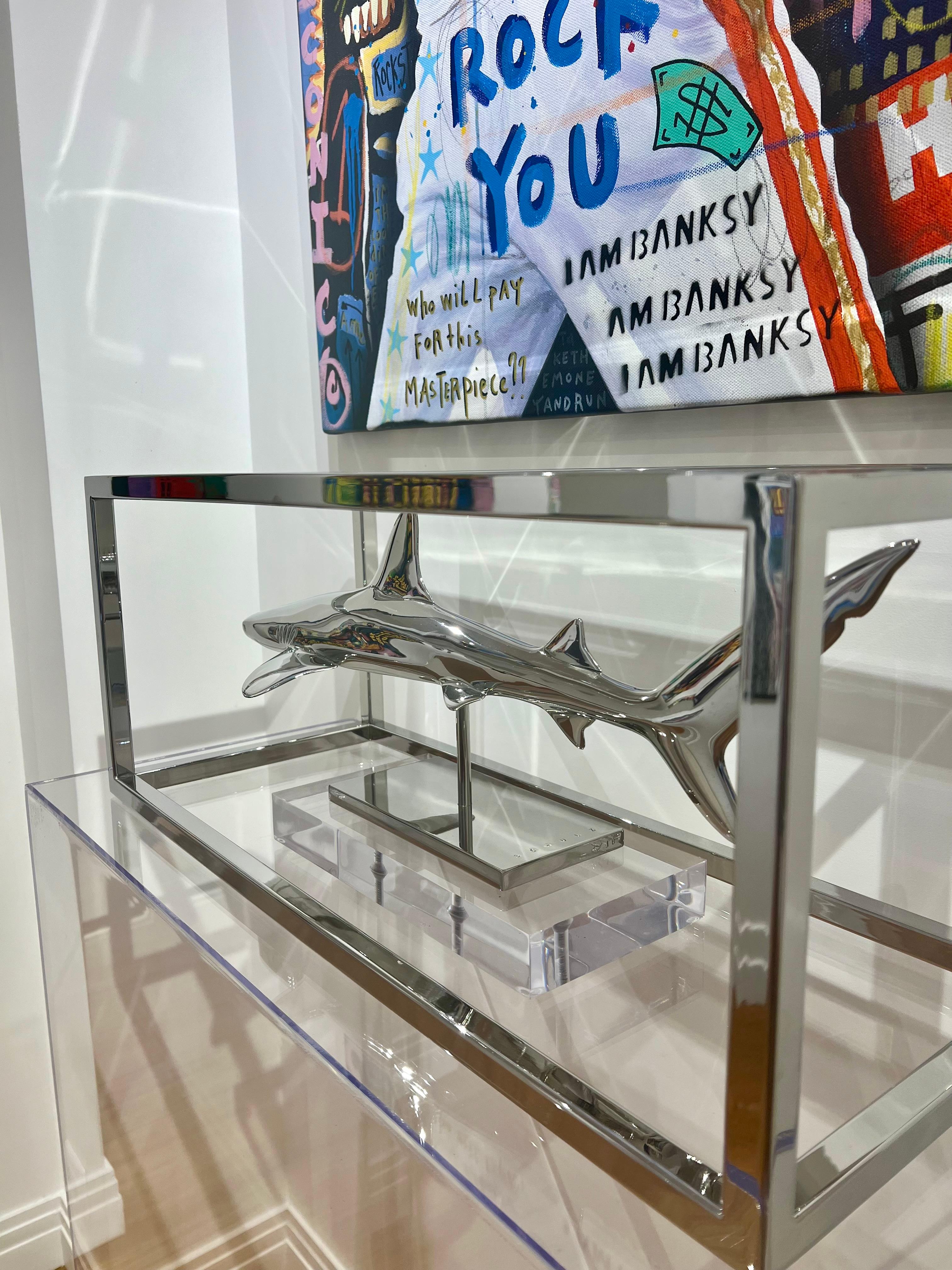 Black Tip Shark - Contemporary Sculpture by Christopher Schulz
