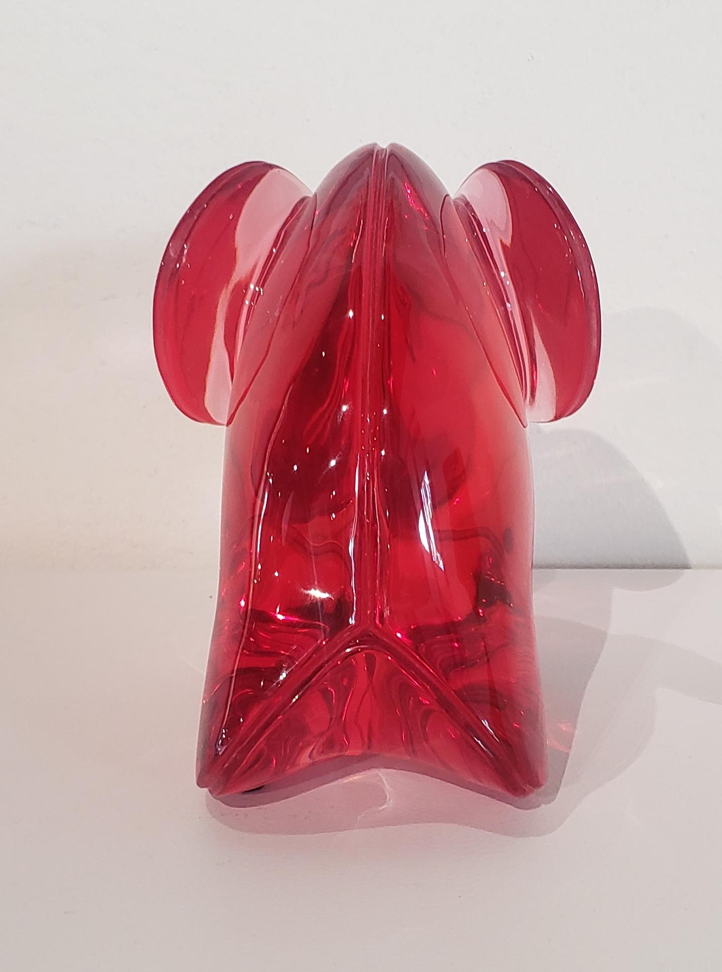 Luck Elephant Berry Red (Small) - Sculpture by Christopher Schulz