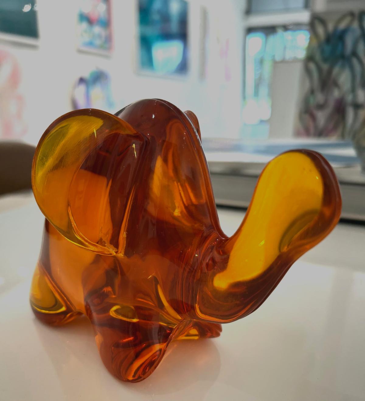 Elephant (Amber) - Edition of 100

Christopher Schulz (b. 1974) works in a variety of mediums to create his sculptures and 2D wall pieces, Schulz seeks to engage the viewer in visceral interaction. Working with materials such as marine grade