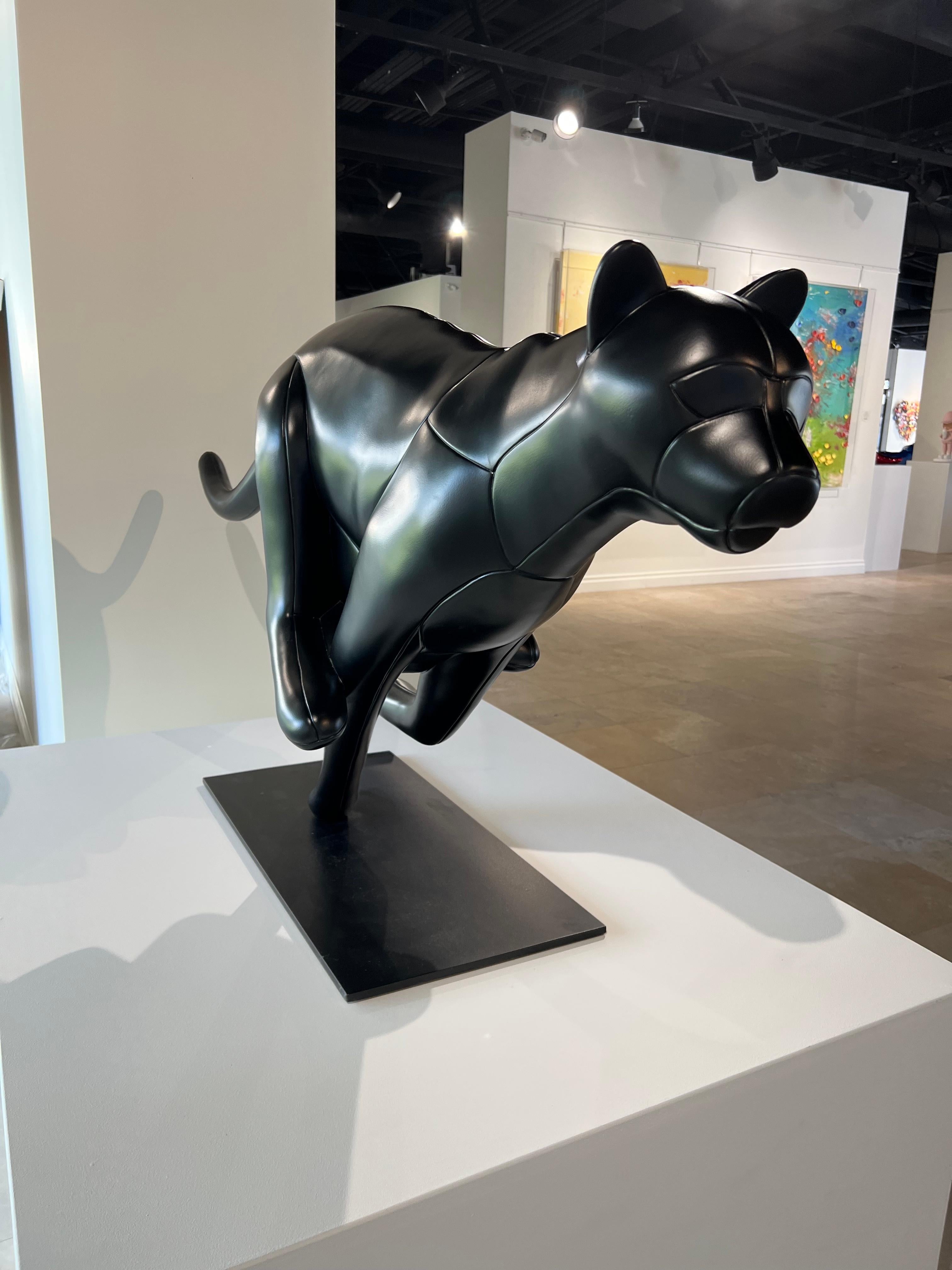 Christopher Schulz is a sculptor born in California in 1974. Recognized for his metalwork sculptures' minimalist, streamlined style, Schulz portrays subjects such as sharks, elephants, and motorcycles. He works primarily in chromed stainless steel
