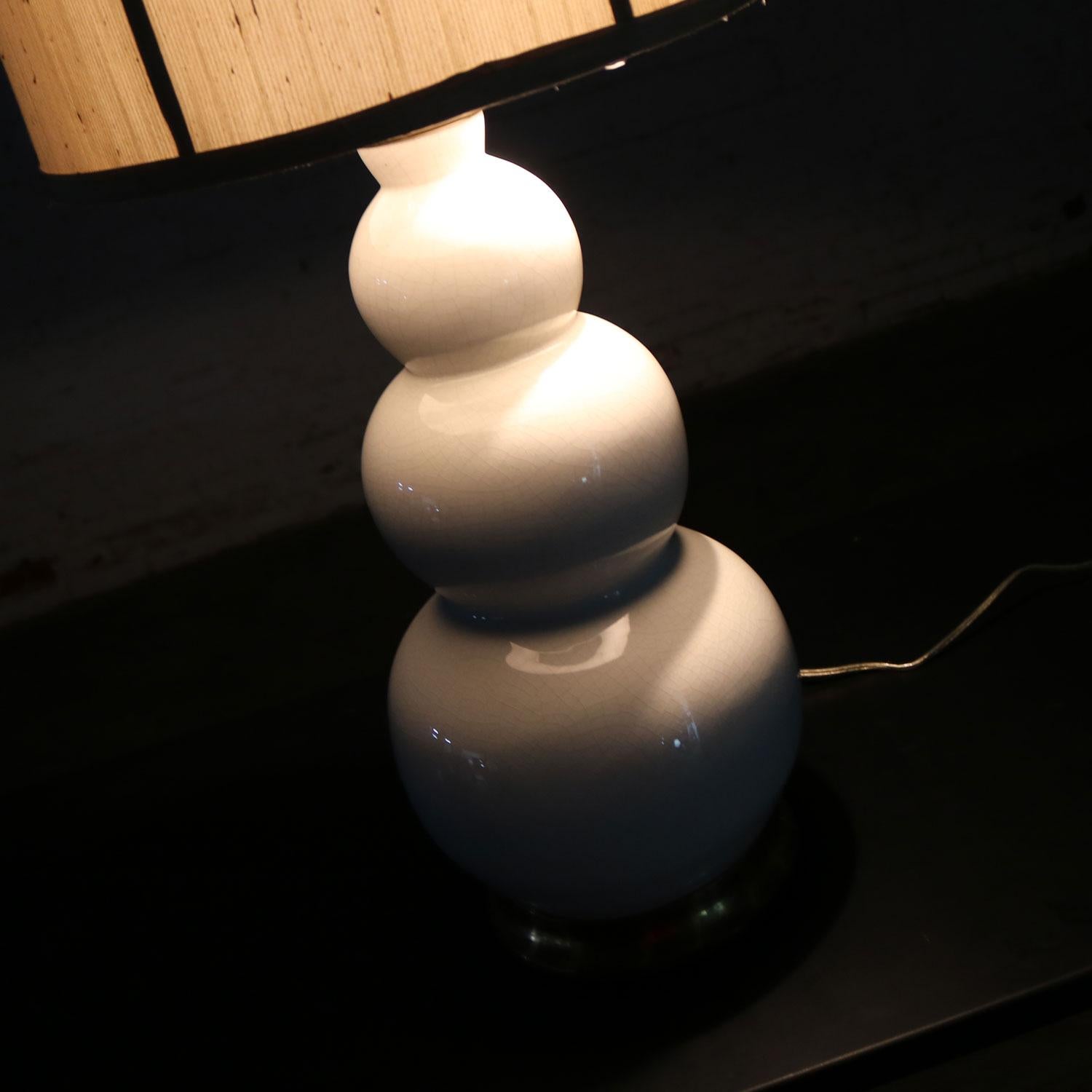 Christopher Spitzmiller Blanc De Chine Three Ball Large Ceramic Lamp 2