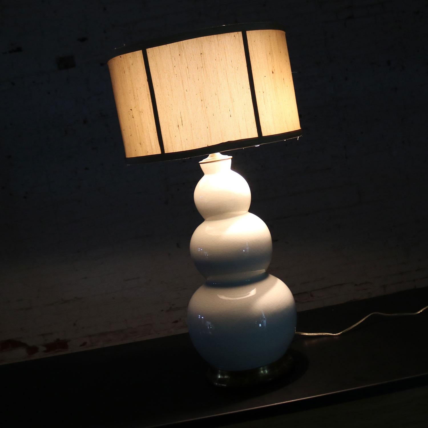 Christopher Spitzmiller Blanc De Chine Three Ball Large Ceramic Lamp 4