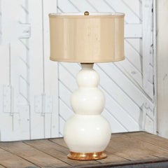 Christopher Spitzmiller Blanc De Chine Three Ball Large Ceramic Lamp