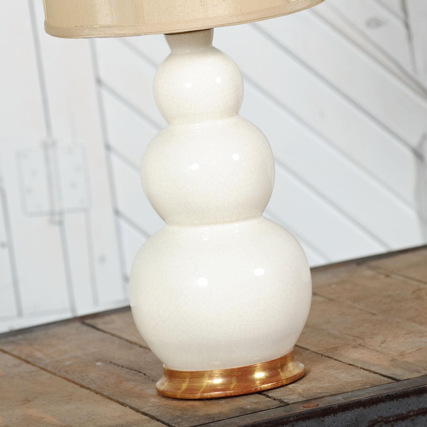 Modern Christopher Spitzmiller Blanc De Chine Three Ball Large Ceramic Lamp