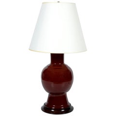 Christopher Spitzmiller Lamp with Wood Base