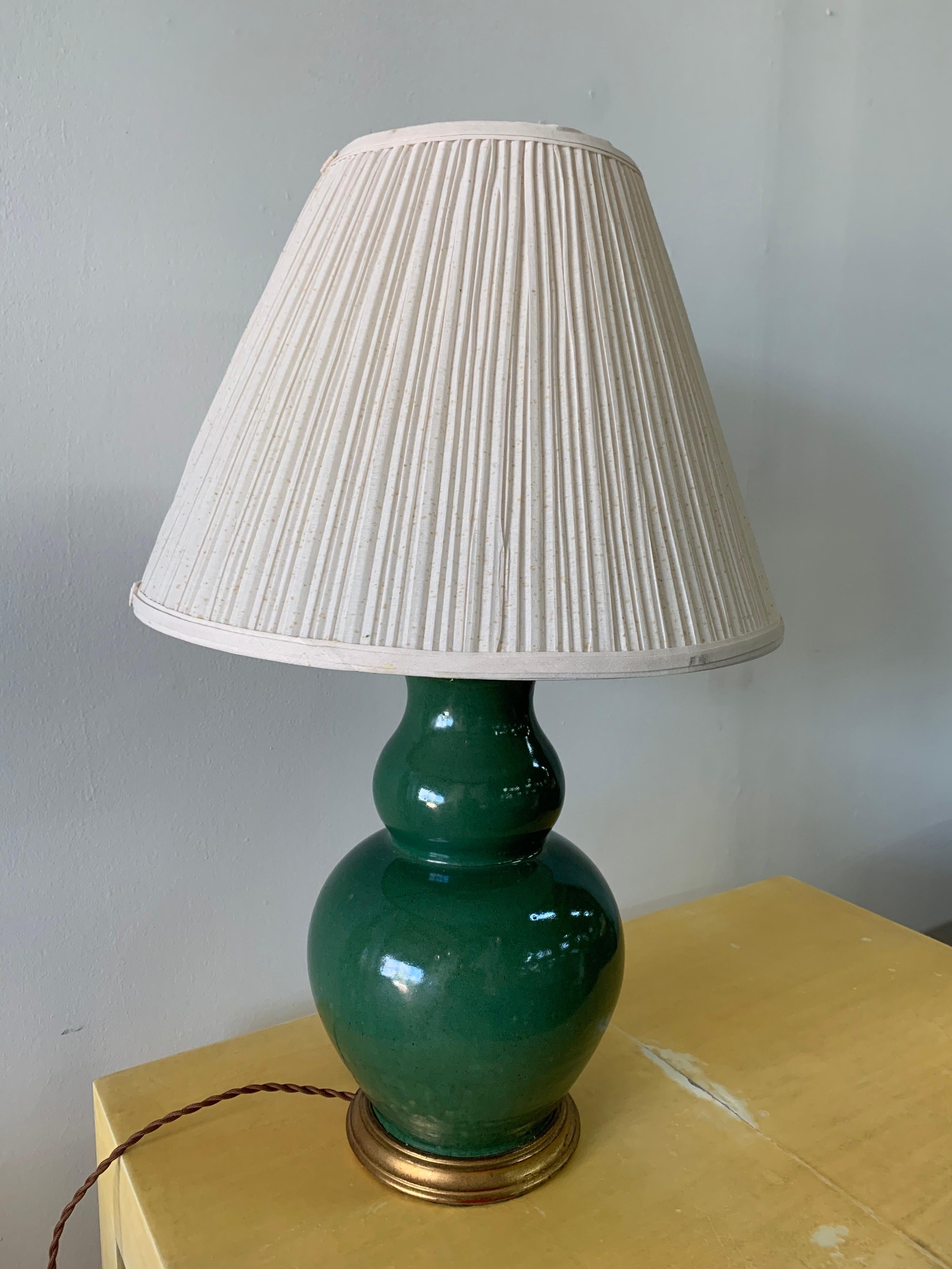 Contemporary Christopher Spitzmiller Vintage Jade Glazed Green Lamp
