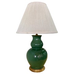 Christopher Spitzmiller Vintage Jade glasierte grüne Lampe