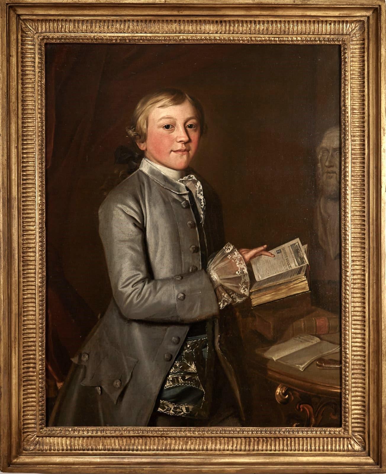 English 18th Century Portrait Painting of Giles Moore