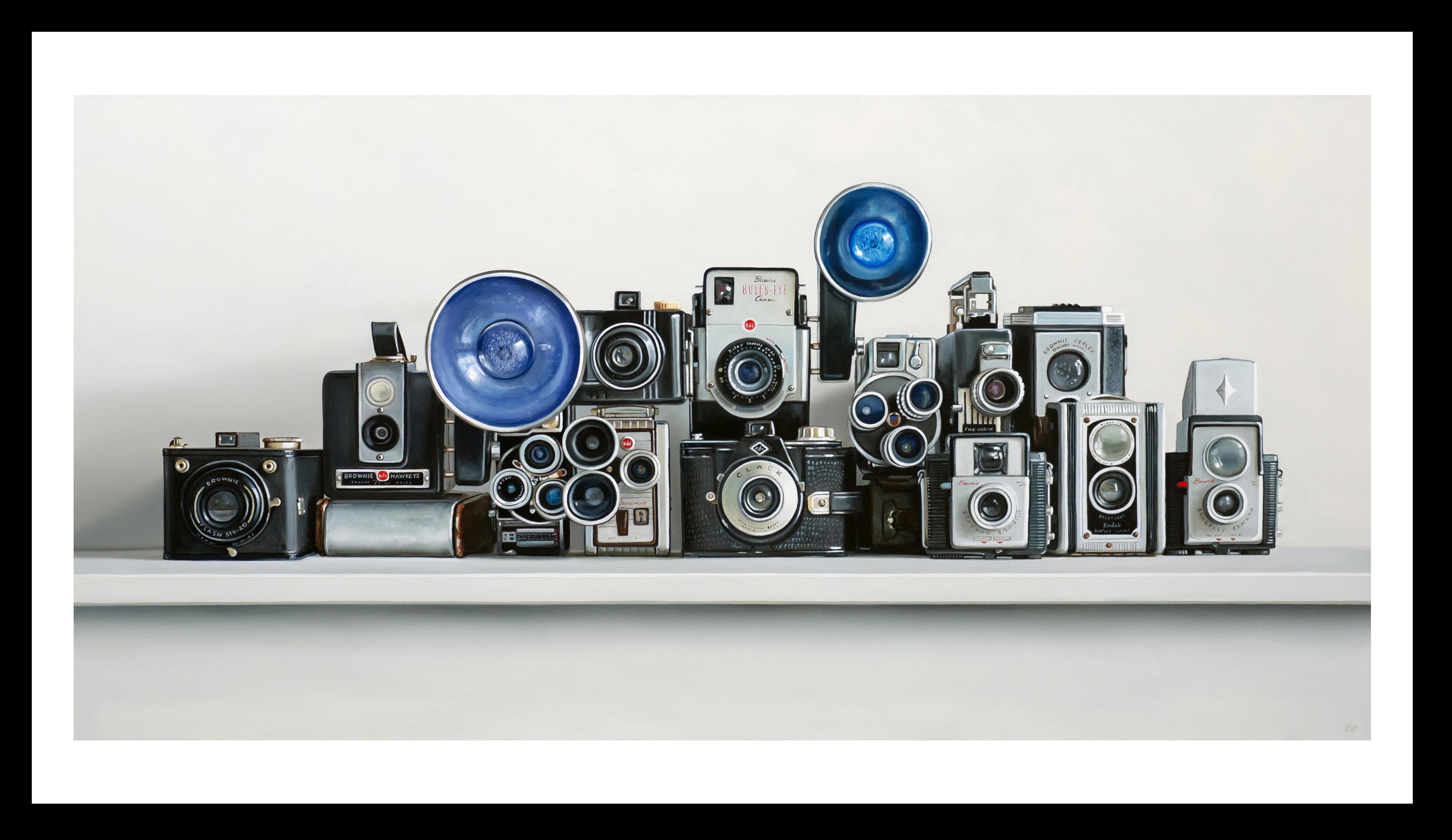 Christopher Stott Still-Life Print - Fourteen Cameras, print, unframed