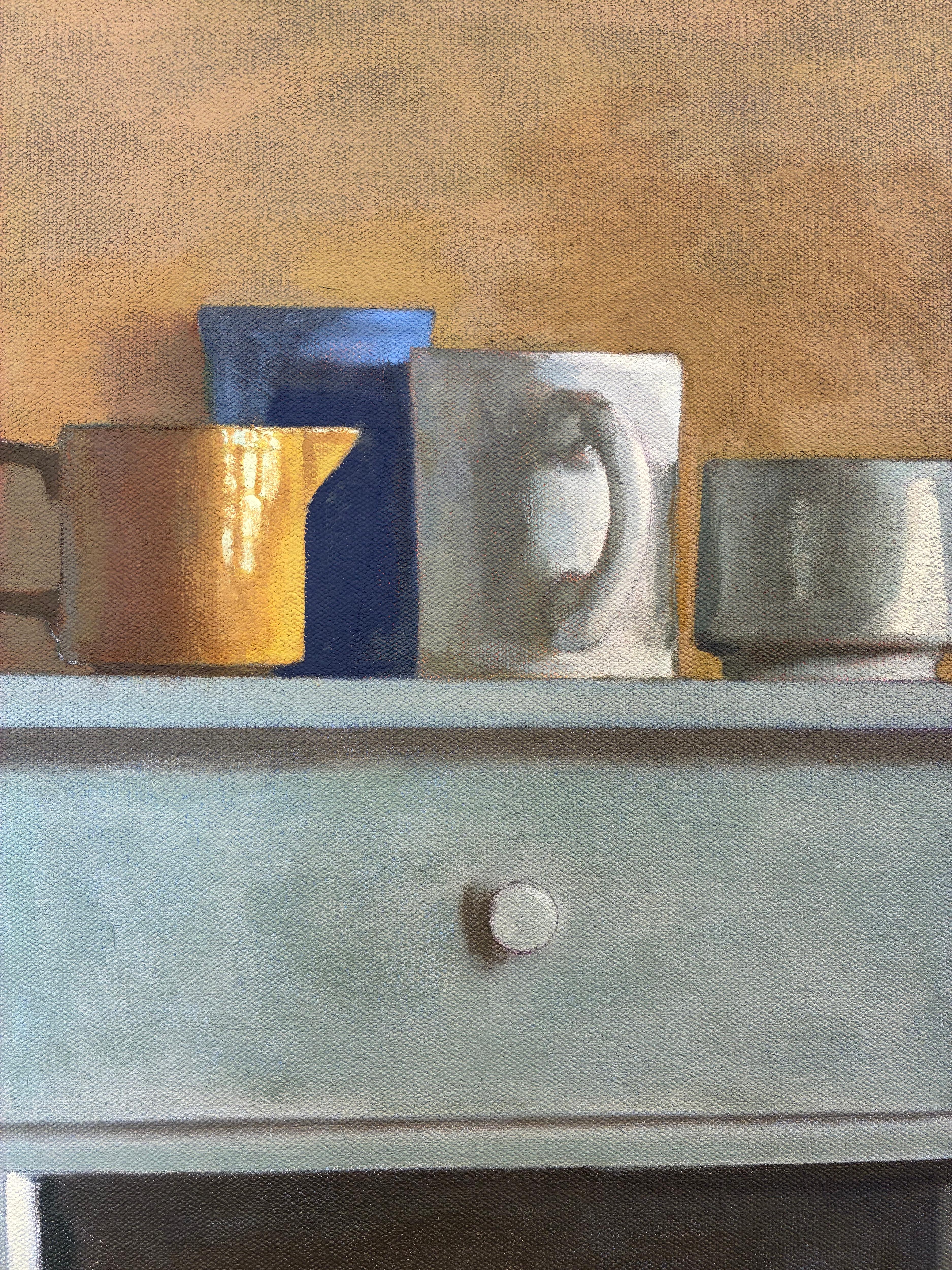 Autel bondé. Peinture de nature morte - Painting de Christopher T Terry