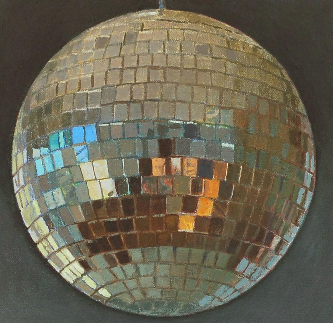 Glitzerkugel ii. Stilleben Malerei – Painting von Christopher T Terry