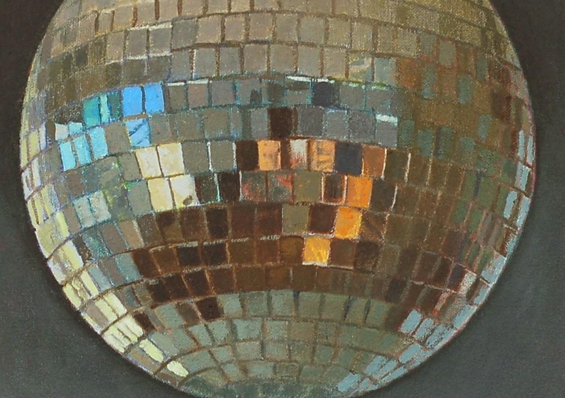 Glitzerkugel ii. Stilleben Malerei (Zeitgenössisch), Painting, von Christopher T Terry