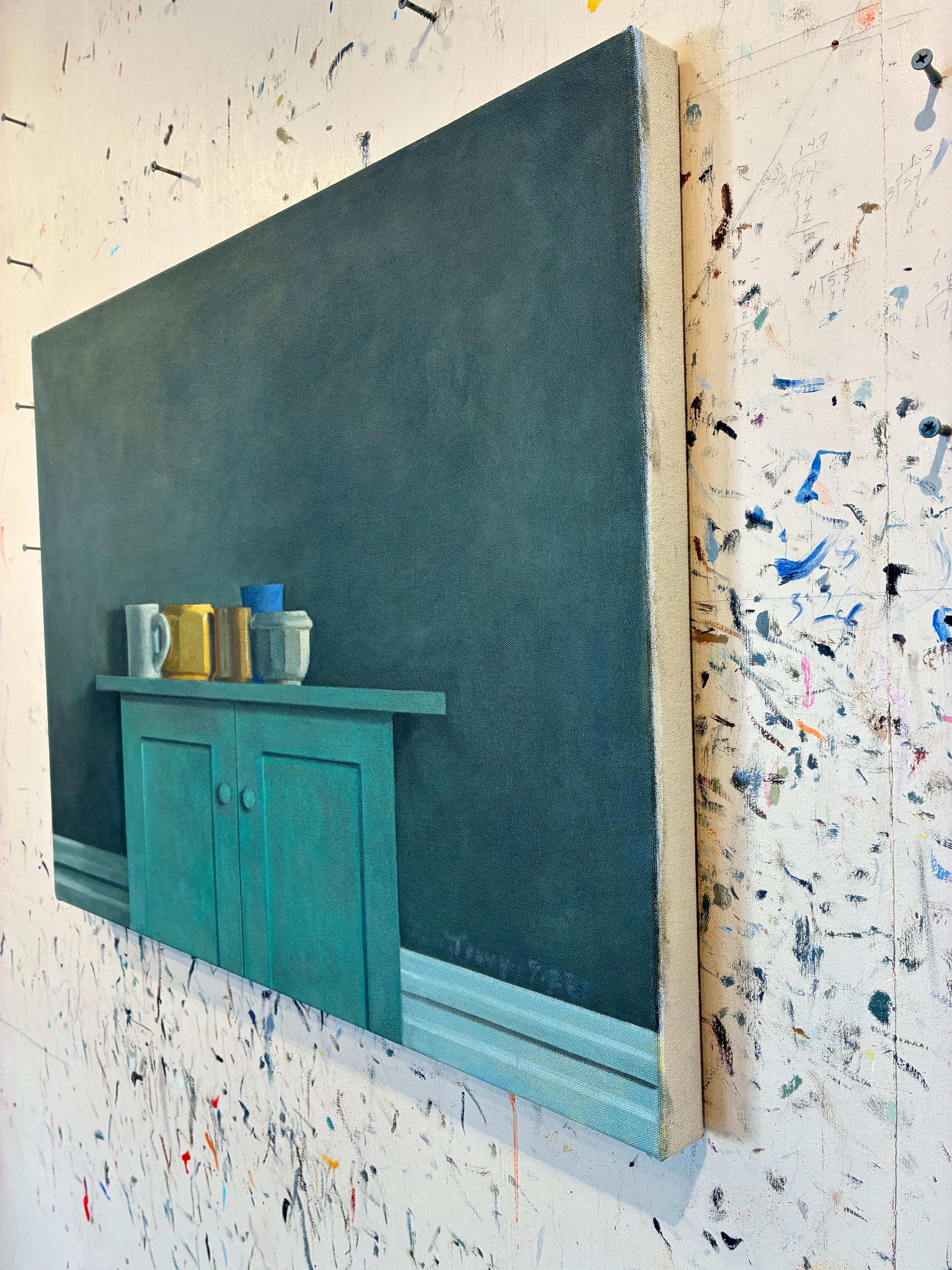 Grünes Kabinett. Stilleben Malerei (Zeitgenössisch), Painting, von Christopher T Terry