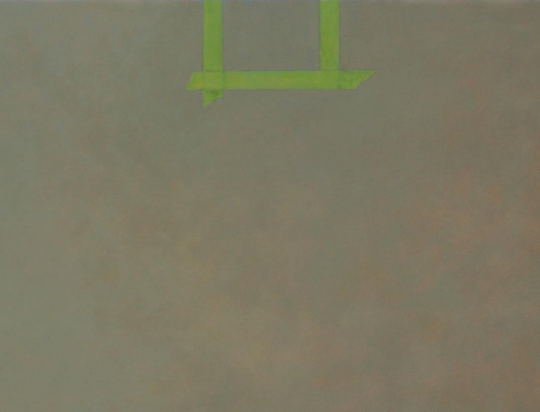 Green Square. Stilleben Malerei – Painting von Christopher T Terry