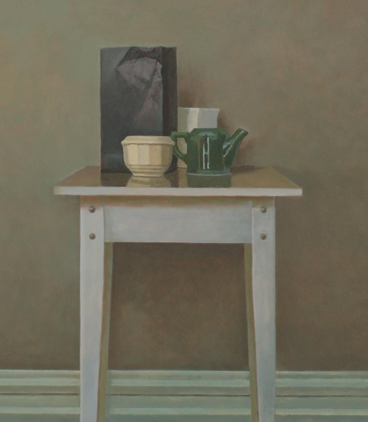 Green Square. Stilleben Malerei (Zeitgenössisch), Painting, von Christopher T Terry