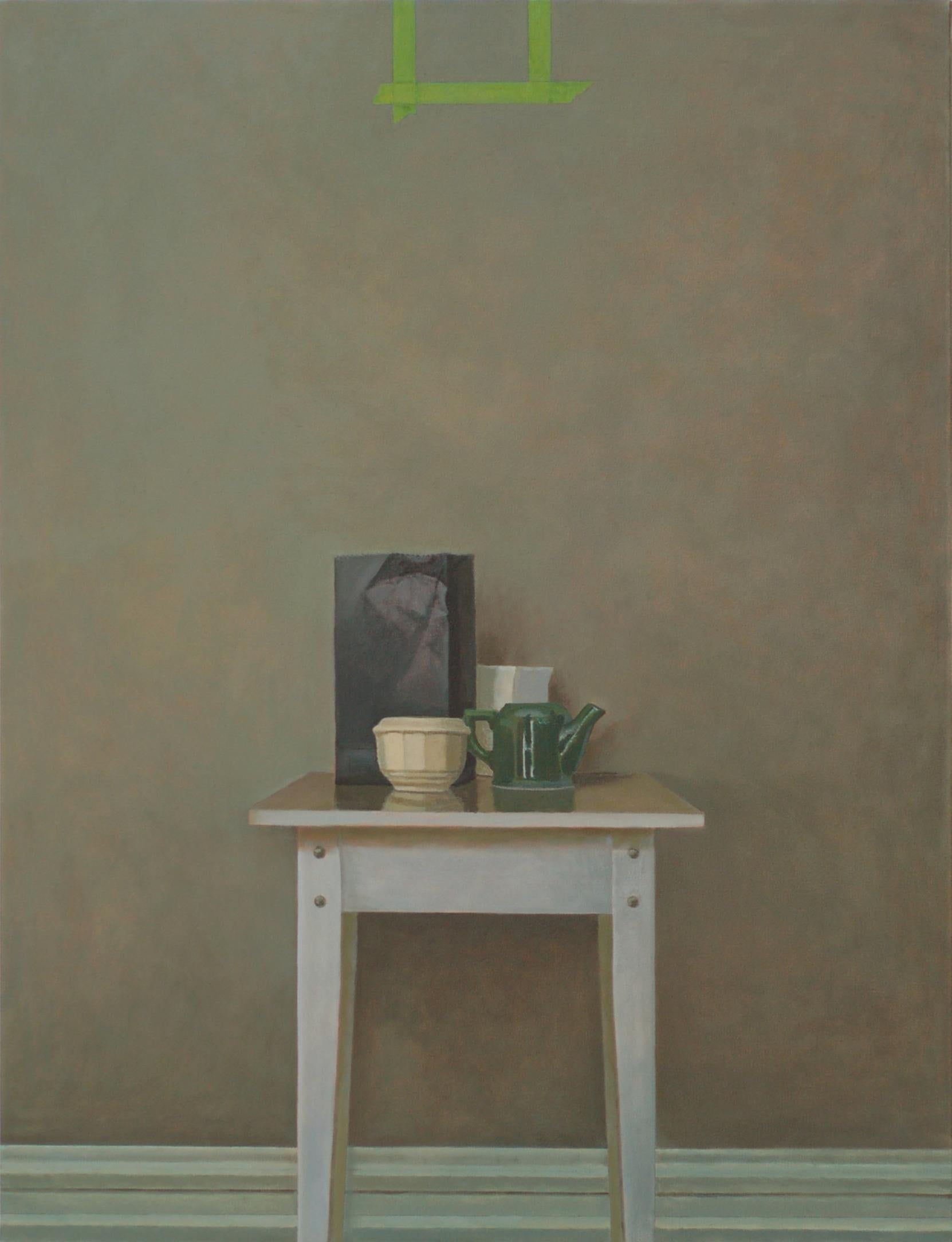 Green Square. Still life Painting