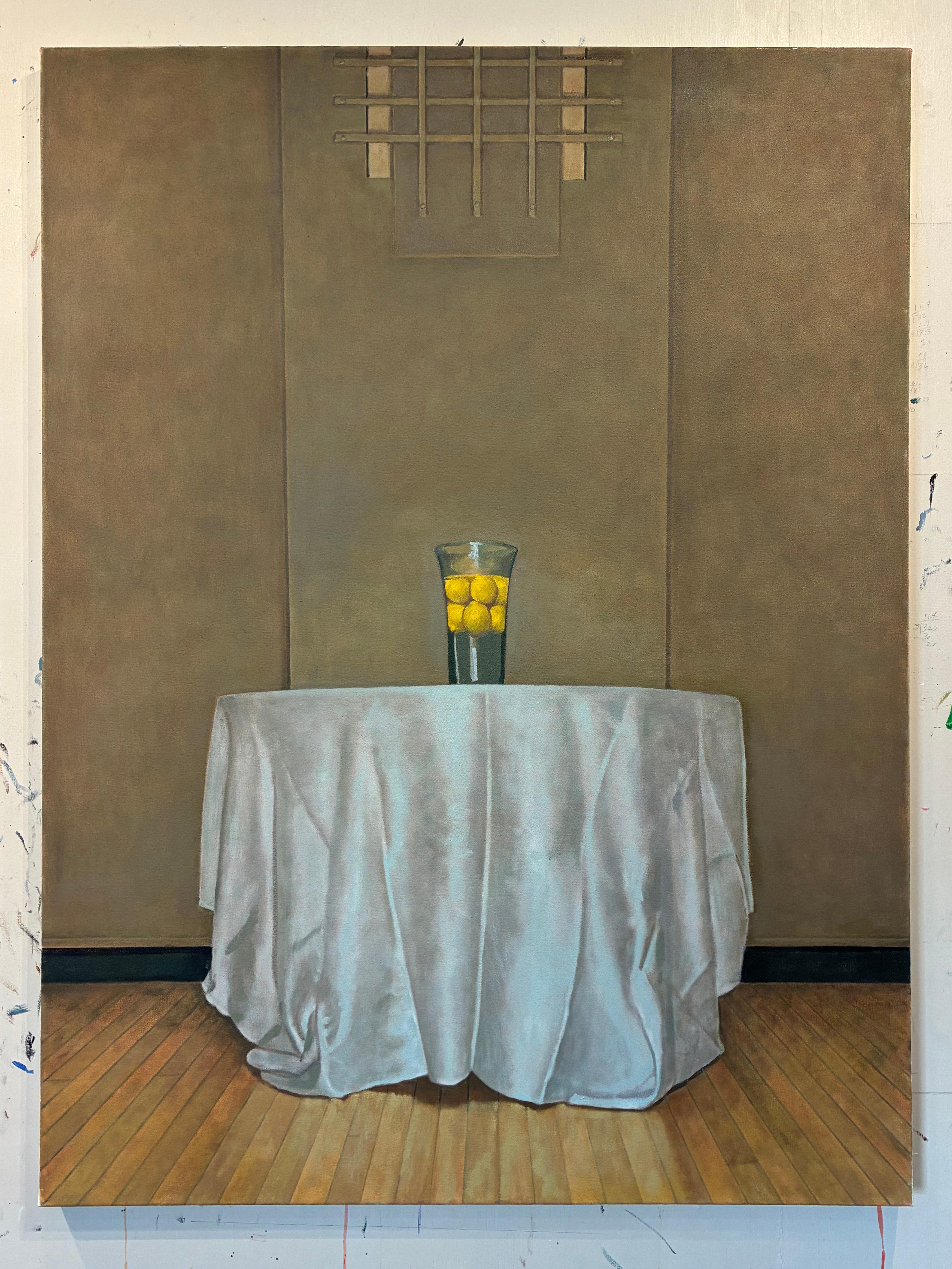 Zitronen. Stilleben Malerei – Painting von Christopher T Terry